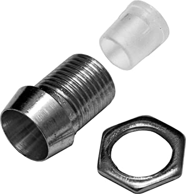 10x LED Fassung Halter 3mm Metall Chrom Schraub Sockel + Isolator