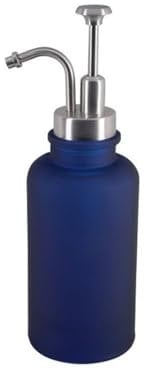 Spirella Seifenspender Yoko | mit Edelstahlpumpe | Desinfektionsspender | Glas | 300ml | Langliebig und Robust | Blau