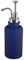 Spirella Seifenspender Yoko | mit Edelstahlpumpe | Desinfektionsspender | Glas | 300ml | Langliebig und Robust | Blau