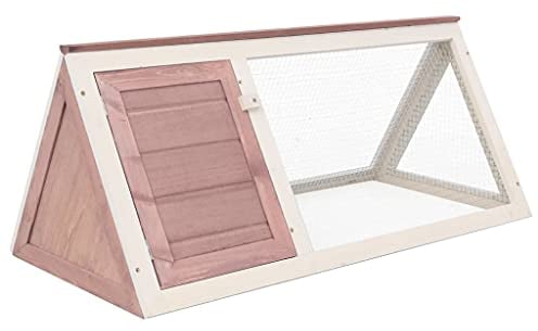 vidaXL Holz Kaninchenstall Braun Kleintierstall Hasenstall Käfig Freigehege
