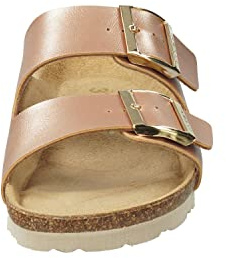 Rohde Damen, Frauen, Klassische Sandalen, Sandalen,Pantoletten,Sommerschuhe,Hausschuhe,Kork-fußbett,LACHS,42 EU / 8 UK