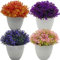 Fycooler Plantas Artificiales mini Plantas Decorativas Tropical Hierba Potted Decorativas Plantas para Hogar Oficina Modernos Decoración del Hogar o la Oficina Casa Sala de Estar,Oficina,Balcón,Jardín