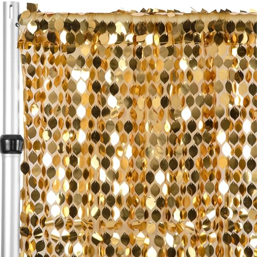 Pailletten-Vorhang/Hintergrundplatte – 3 m H x 132,1 cm B | Gold | 1 Stück