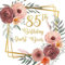 Blush and Rust Floral with Gold Frame 85th Birthday Party Guest Book with Gift Log