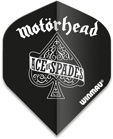 WINMAU Rock Legends Motorhead Ace of Spades Rhino Extra Thick Dart Flights - 1 Satz pro Packung (Insgesamt 3 Flüge)