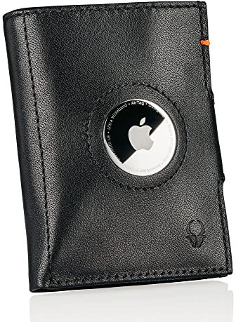 DONBOLSO Portafoglio Airtag per Uomo Piccolo Con Tasca Apple Airtag e Protezione RFID - Porta Carte di Credito Slim - Mini Portafoglio con Portamonete per Una Perfetta Organizzazione