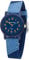 JACQUES FAREL Öko Kinderuhr Jungen Armbanduhr Analog Quarz mit Textilarmband aus Bio-Baumwolle Dunkelblau Hellblau Nachhaltig ORG 1467