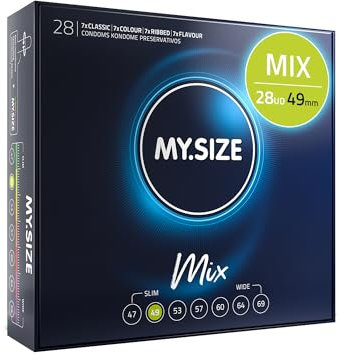 My.Size Mix Condones, tamaño 2, 49 mm, paquete de ventaja, contenido de 28 unidades