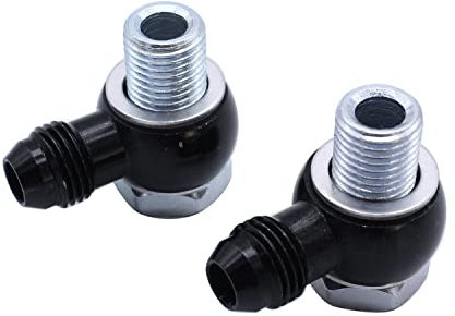 2PC 6AN x 1/4NPSM 90 Degree Banjo Fittings for Transmission Oil Cooler