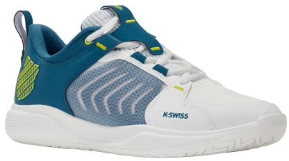 K-Swiss Men's Ultrashot Team Tennis Shoe, Brilliant White/Celestial/Evening Primrose, 10.5 UK