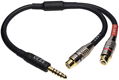 CESS-260 Balanced 4.4mm to RCA Female Jack Headphone Audio Adapter Cable, 2 Channel