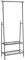 LOLAhome Perchero burro de metal negro con 2 estantes de rejilla de 70x30x165 cm