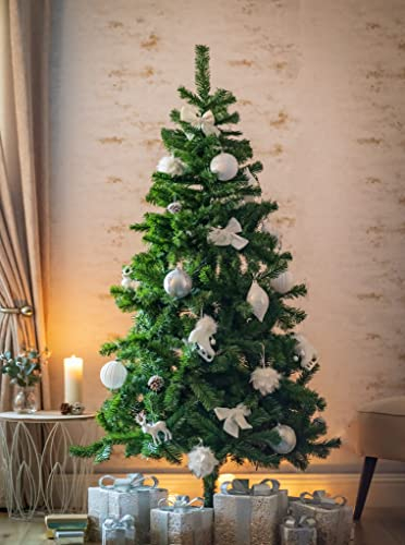 Marco Paul 180 cm Colorado Fichte Grün mit 483 Spitzen 1,8 m grüner künstlicher Weihnachtsbaum traditioneller Fichtenbäume festlicher Innenbereich Weihnachtsbaum mit Metallständer