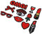GALPADA Lippenstift Applique 10 Lippen-DIY-Applikation Jeans Rot Aufkleber Aufkleber Rose Schuhe Dekorativ Kusseisen Zubehör Jacken Omg Lippen Abzeichen Rote Lippen Patches