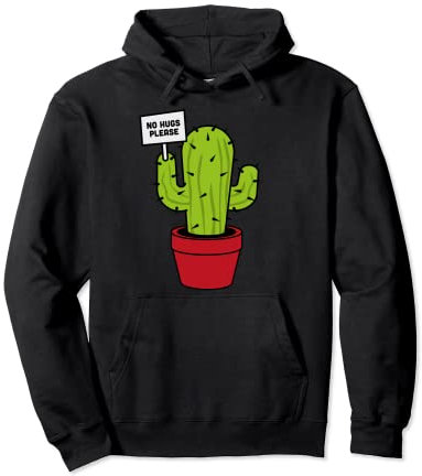 no hugs please lustiges Kaktus Pullover Hoodie