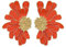 SIXDUTON Vintage Blumen Ohrringe Gänseblümchen Earrings, Hypoallergene Party Modeschmuck für Frauen und Mädchen (Orange)