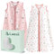 Looxii Lot de 2 Gigoteuse d'été Sac de Couchage Bébé 100% Coton 0.5 tog Gigoteuse Bébé Turbulette 78 cm pour Nouveau-né Garçons Filles 6-12 Mois