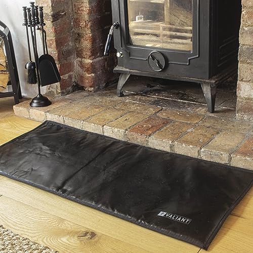 Valiant Feuerfeste Schutzmatte für Herde, 98 x 43 cm, Schwarz