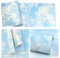 Tapete Tv-Hintergrund Wandtapete Wohnzimmer Schlafzimmer Blauer Himmel Und Weiße Wolken Wasserfeste Tapete Mit Leinenstruktur Himmelblau