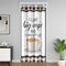 richhome Kaffee Tasse Floral Tür Vorhang Top Braun Weiß Plaid Check Tür für Küche Wohnzimmer Schlafzimmer 106x203 Zoll