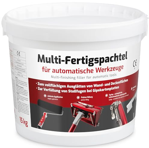 Fertigspachtel Mehrzweckspachtel Q1-Q4, Fugenspachtel Innen 15kg Perfekt Weiss Multispachtel Glätten Taping Füll Finish L5