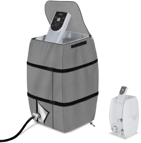 okcool Whirlpool-Heizungspumpenabdeckung, aufblasbare Whirlpool-Pumpenabdeckung, geeignet für die meisten Whirlpool-Spa-Heizungspumpen auf dem Markt (grau, quadratisch)