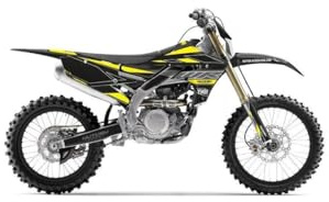 Motorrad Cross Outline Yamaha 250 WRF Gelb