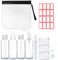 Roosea 11 Pcs Flacons de Voyage 100ml Bouteilles de Voyage de 100ml Flacons Vides Voyage Vides Petit Flacon Transparent Flacon Voyage Avion Contenant Voyage 100ml pour Cosmétiques Lotion Shampoing