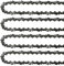 Suanzua Chaîne pour tronçonneuse 4 pièces, 18 pouces, 62 maillons de transmission, calibre 0,05 pouces, étape 3/8 pouces, chaîne de rechange de 18 pouces, chaîne pour tronçonneuse un faible contrecoup