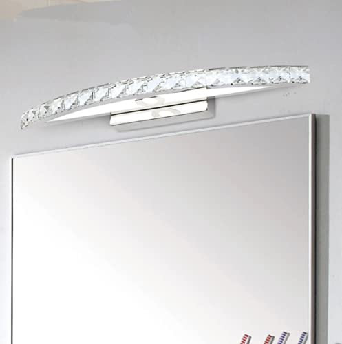 SSNCcNC LED Kristall Spiegelleuchte 15W Modern Badleuchte Spiegellampe Spiegellicht Badlampe Wasserdicht Weißes Licht 6000K Wandleuchte Bilderleuchte Make Up Spiegel Licht L:54CM
