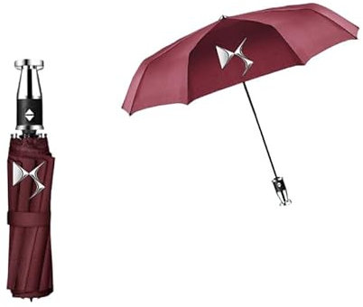 NBVGFGDF Auto Regenschirm, für DS3 DS3 CrossbackDS 4 DS 5 DS7 DS7 Crossback DS9 Kompakter Regenschirm sturmfest Vollautomatischer Faltbarer Auto Regenschirm UV-Schutz Sonnenschirm,B