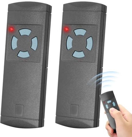 Effdrdfs 868MHz Garagentor Fernbedienung,Garagentoröffner mit Fernbedienung,Handsender Kompatibel mit HS4-868, HSE2-868, HSM4-868,Blue Buttons,4 Kanäle 2 Stück