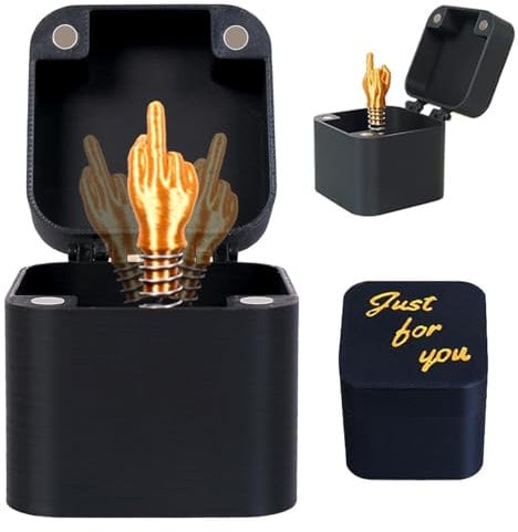 Mittelfinger in einer Box, Wichtelgeschenke für Frauen, Gag Prank Geschenke, Lustige Geschenke für Männer Neuheit Weihnachten Witz Geschenke für Männer Frauen