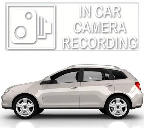 Auto Kamera Aufkleber - Selbstklebend SURVEILLANCES Recording Aufkleber Carss, Starke Haftung Sicherheit Warnschild | Auto Überwachung Schild für Minivan, RV, LKW und Motorrad Zubehör