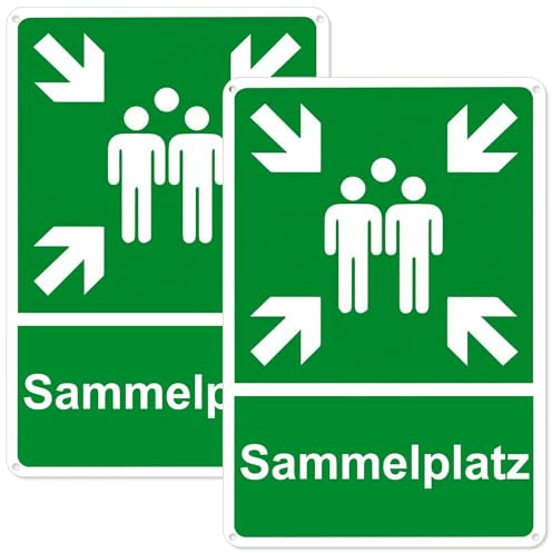 Mumjooyi panneaux d'avertissement, 30 x 20cm (2pcs Point de rencontre)