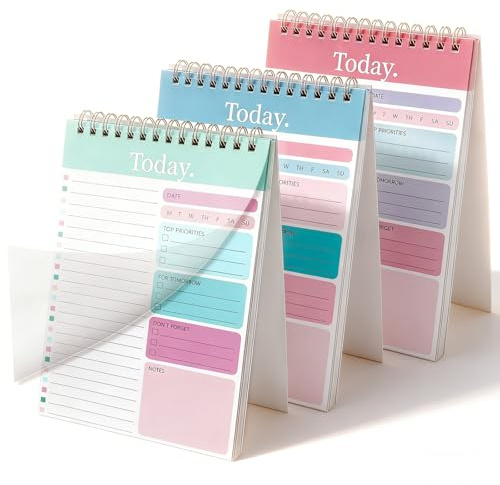 ojussa 3 Pack To Do List Notepad 156 Pages Undated Daily Planner To Do List Pad 8 x 5.1 Schedule Checklist for Work Study and Personal Oraganizer