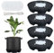 Plato para Plantas, 4 Piezas Platos Automáticos para Macetas, Bandejas Germinación Semilleros para Interior Exterior Invernadero Hogar Patio Familia Amigos