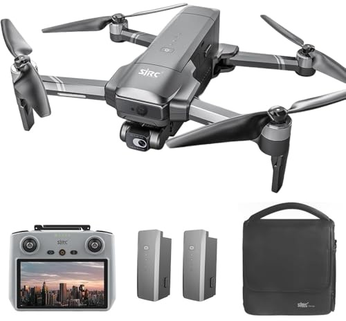 Teeggi F22 S2+ XR Drohne mit Kamera 4K für Erwachsene, Fernbedienung mit Bildschirm und Repeater, 6km Kontrollabstand, 2-Achsen Gimbal, Professioneller RC Quadcopter Dron, 2 Batterien