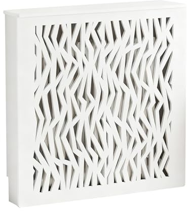 Underfloor Heating Cover, Radiator Valve Cabinet, Decorative Pipe Cover for Wall and Radiator, PVC Heater Concealment Box(80x80x25cm/31.4x31.4x9.8in)