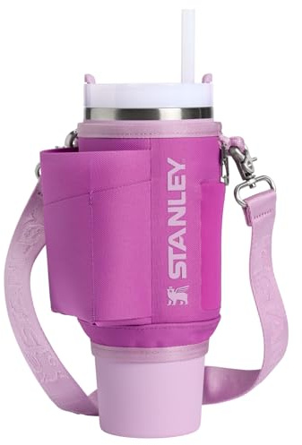 STANLEY All Day Quencher Carry All for 30cl Tumbler with Handle | Crossbody Bag with Phone Holder Pocket, Card Case and Removable Strap | Water Bottle Carrying Bag | BPA Free | Dark Flower