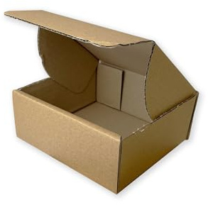 Imballaggi Point - Scatola Fustellata 25 x 20 x 15 cm Cartone Avana Resistente – Per Spedizioni Ecommerce, Documenti, Negozi e Piccoli Oggetti da Consegnare a mano - Set da 50 Pezzi