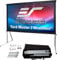 Elite Screens OMS120H2-DUAL Mobile Garten Leinwand Yard Master 2 Dual 266 Projection Screen Schwarz