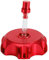 Motorrad-Tankdeckel, Aluminium Gas Cap, Roter Moped Tankdeckel, CNC-Aluminium-Tankdeckel mit Entlüftungs-Tankdeckel (Rot)