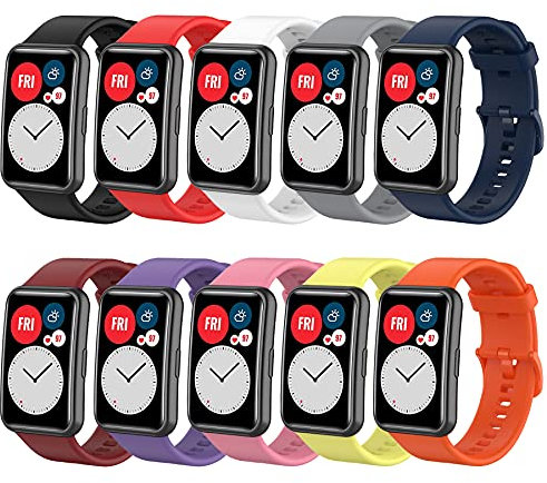 BDIG - Pulseras compatibles para Huawei Watch Fit Correa de repuesto de silicona deportiva para Huawei Watch FIT pulsera accesorio pulseras ajustables para Huawei Watch FIT Smartwatch