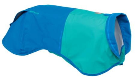RUFFWEAR Sun Shower Regenponcho, Leichter wasserdichter Regenmantel für Hunde, Größe: XX-Small, Blue Dusk