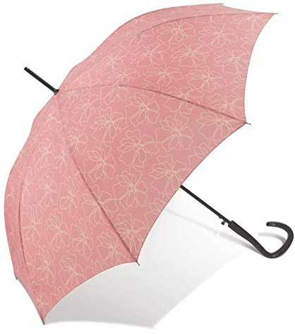 Pierre Cardin Damen Regenschirm Stockschirm mit Automatik Filière flamingo plume