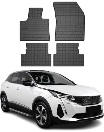 OMAC Fußmatten für Peugeot 3008 2016-2024 Gummi 4tlg Schwarz | Automatten, Gummimatten, Allwetter, Antirutsch, fahrzeugspezifisches Produkt, wasserdicht