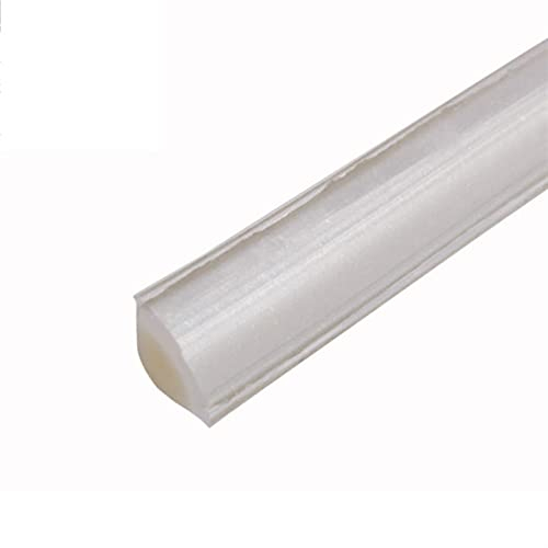 GQQGSHOP 5M Deckenleisten Selbstklebende - Viertelstab Biegeleiste PVC, Winkelprofil Abdeckleiste Kunststoff-Profil Leiste, Zierleisten Sparpaket, Wasserdichte Zierleiste, Grau, 8mm/0.31inch