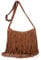 Luxshiny Fransen Handtasche Damen Tasche Mit Fransen Praktische Leder Hobo Bag Fransen Crossbody Umhängetaschen Handtasche (Helle Bräune)