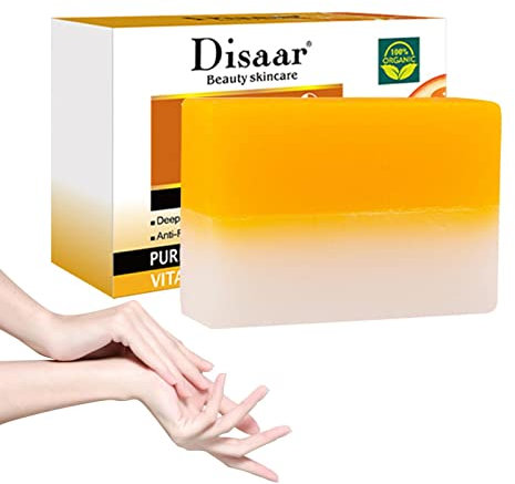 C Soap Bar - Powerganic Skinrescue C Soap - Moisturizing Whitening Care Soap for Face & Body Exfoliate Backlight